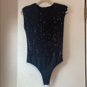 Black Sequin One Piece